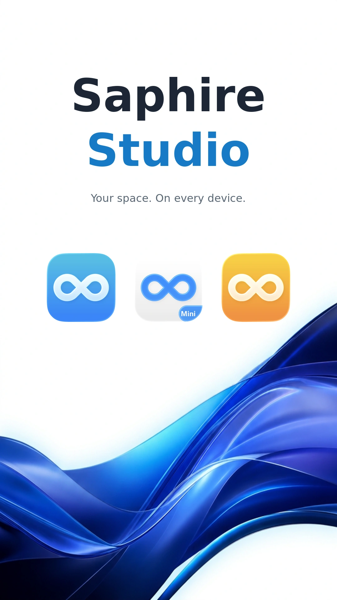 Saphire Studio — Your space. On every device. Featuring Saphire Pro, Saphire Mini, and Saphire macOS.